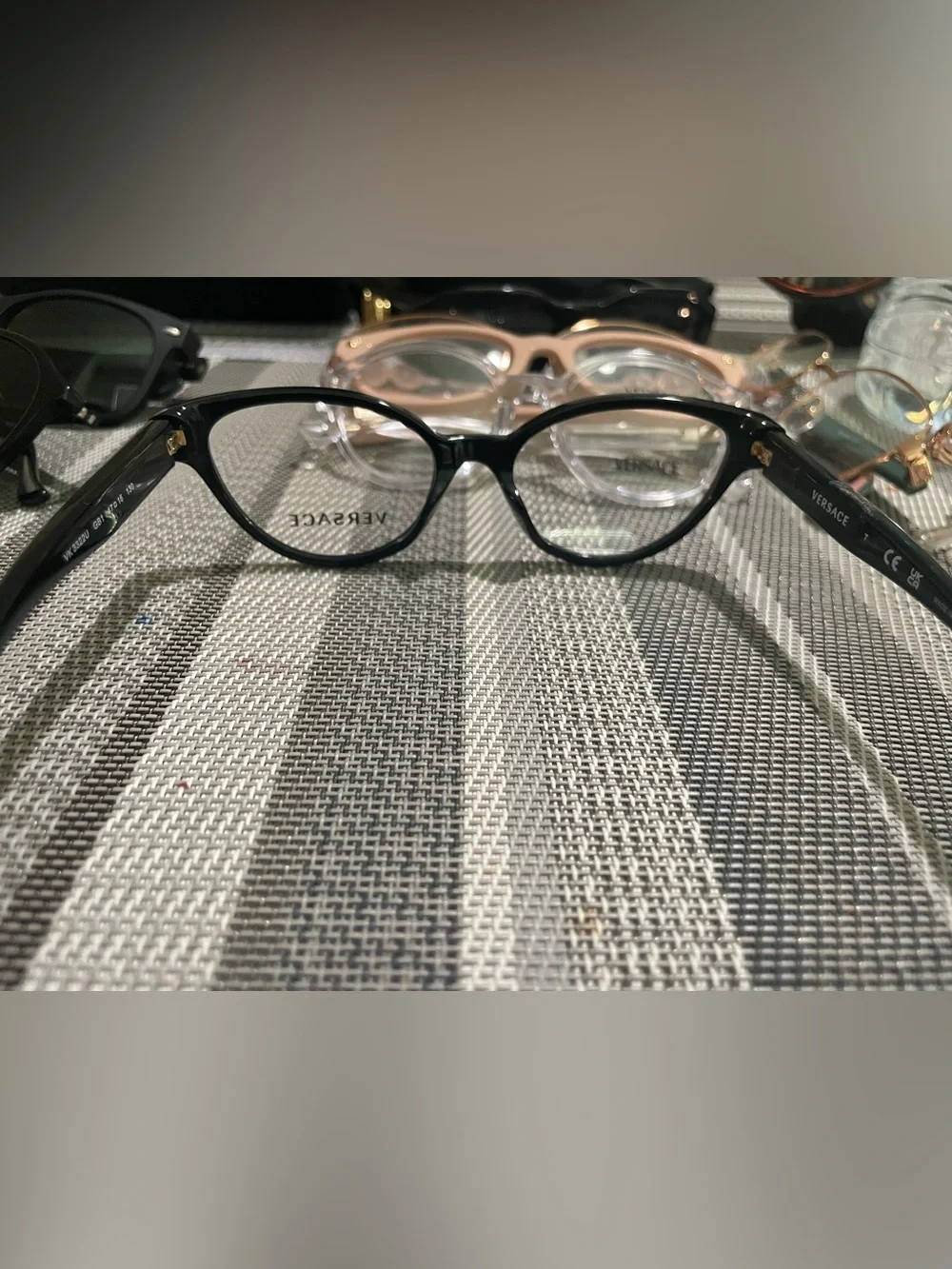 Versace Black Cat-Eye Optical Glasses - Picture 3 of 7